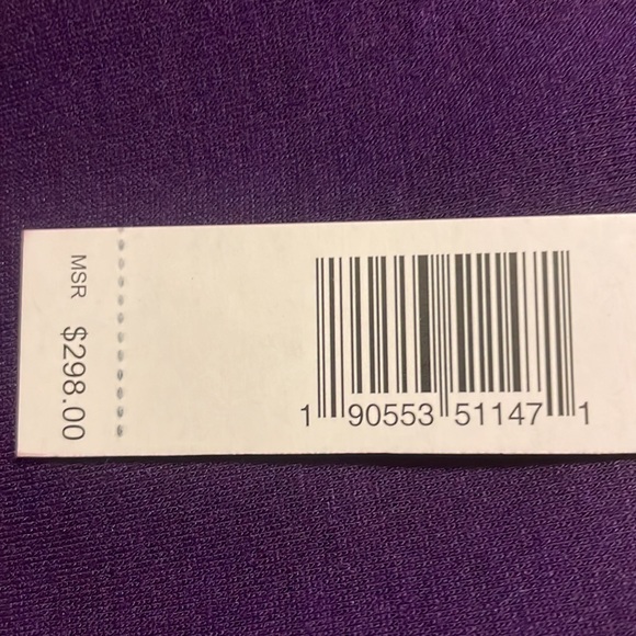 NWT Elie Tahari Lizzie Ponte Flutter Dress. Plum size 12 - Picture 5 of 6